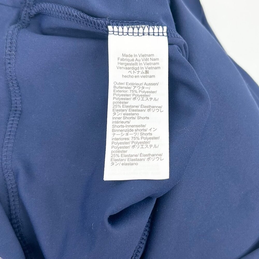 NWT J. Crew Factory Scalloped Active Dress with Built-in Shorts in Antique Navy - Picture 7 of 8